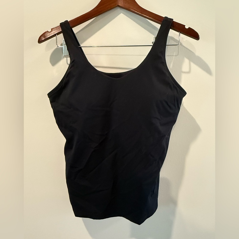 Classic Black Tank Top w/padding for Women Size L